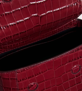 Strathberry Croc-Embossed Leather Mosaic Nano Satchel Bag 6