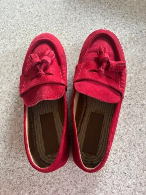 Burberry Red Suede Loafers 17