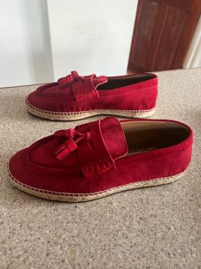 Burberry Red Suede Loafers 15