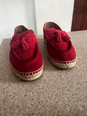 Burberry Red Suede Loafers 13