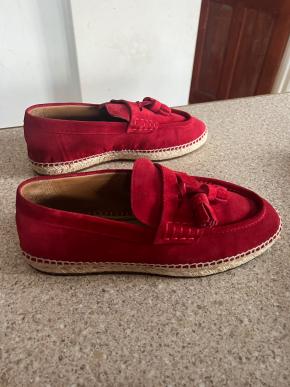 Burberry Red Suede Loafers 11