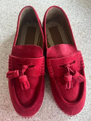 Burberry Red Suede Loafers 12