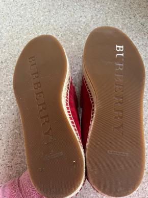 Burberry Red Suede Loafers 10