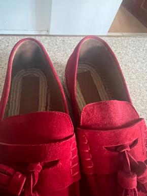 Burberry Red Suede Loafers 5