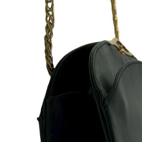 Cartier Black Leather Sapphire Chain Crossbody 12