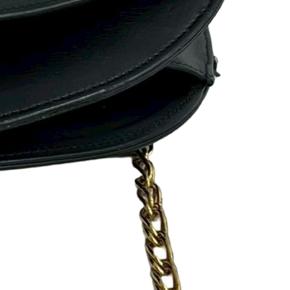 Cartier Black Leather Sapphire Chain Crossbody 14