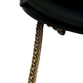 Cartier Black Leather Sapphire Chain Crossbody 15