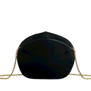 Cartier Black Leather Sapphire Chain Crossbody 2