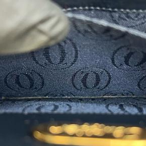 Cartier Black Leather Sapphire Chain Crossbody 4