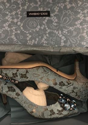 Dolce & Gabbana TBlue aprmina Lace crystals shoes 4