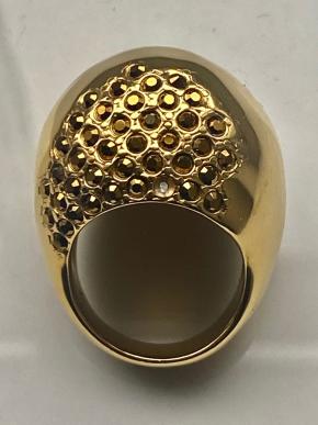 Saint Laurent Crystal Embellished Ring 5