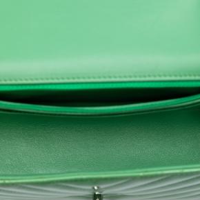 Chanel Green Mini Rectangular Classic Chevron Patent Single Flap 4