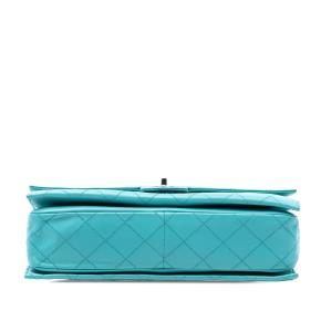 Chanel Blue  Quilted Calfskin Double Flap 4