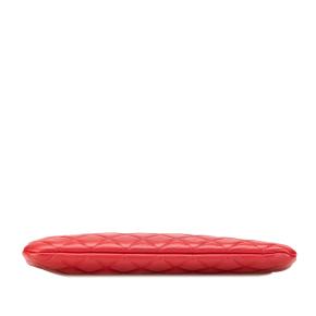 Chanel Red Medium Quilted Lambskin O Case Clutch 3
