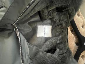 Yves Salomon Grey Fur Lined Fox Trim Hooded Parka 4