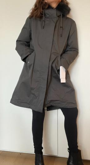 Yves Salomon Grey Fur Lined Fox Trim Hooded Parka 14