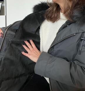 Yves Salomon Grey Fur Lined Fox Trim Hooded Parka 18