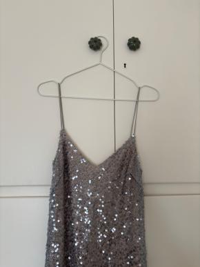 Galvan Silver Sequin Evening Dress 7