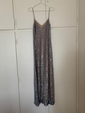Galvan Silver Sequin Evening Dress 3