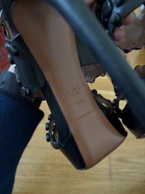 Alaia Navy Blue Platform Sandals 6