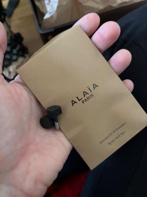 Alaia Navy Blue Platform Sandals 8