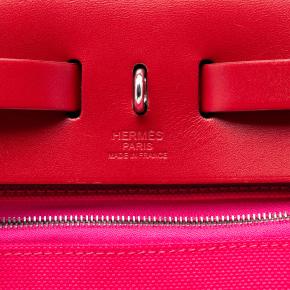 Hermes Pink Toile Herbag Zip 31 Laque 5