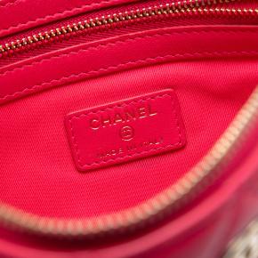 Chanel Red Medium Quilted Lambskin O Case Clutch 5