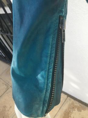 Muubaa Blue Ombre Leather Biker Jacket 9