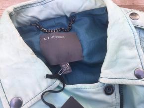 Muubaa Blue Ombre Leather Biker Jacket 6