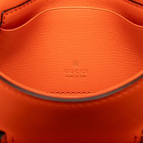 Gucci Orange Mini Leather Horsebit 1955 Web Satchel 5