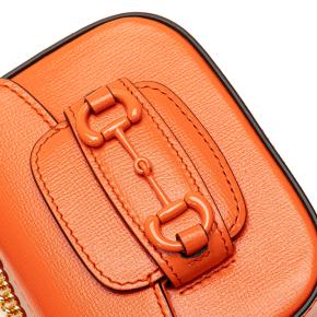 Gucci Orange Mini Leather Horsebit 1955 Web Satchel 7