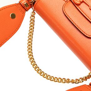 Gucci Orange Mini Leather Horsebit 1955 Web Satchel 8