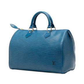 Louis Vuitton Blue Epi Speedy 35 2