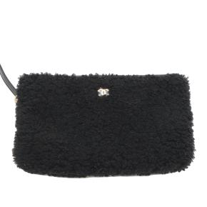 Chanel Black Small Quilted Aged Lambskin and Shearling 22 Bag 10