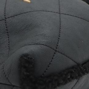 Chanel Black Small Quilted Aged Lambskin and Shearling 22 Bag 7