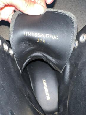 Burberry Black Leather Biker Boots 6