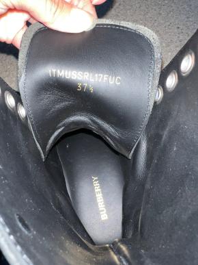 Burberry Black Leather Biker Boots 17