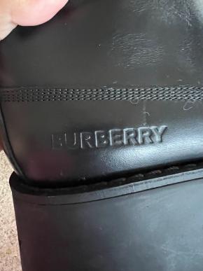 Burberry Black Leather Biker Boots 13