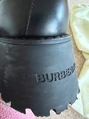 Burberry Black Leather Biker Boots 12