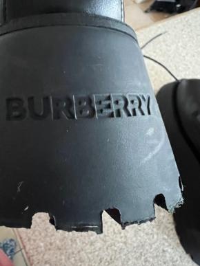 Burberry Black Leather Biker Boots 9