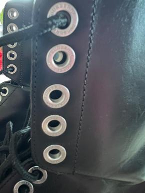 Burberry Black Leather Biker Boots 8