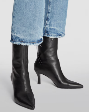 Maje Leather Ankle Boots 75 5