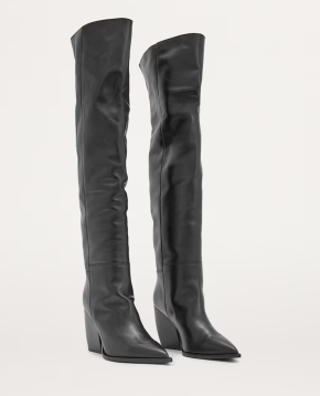 AllSaints Leather Reina Knee-High Boots 90 2