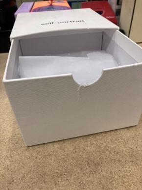 Self Portrait Crystal-Embellished Satin Box Clutch 9