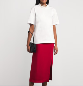 Carven Faux Pearl-Neck T-Shirt 2