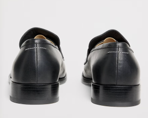 MM6 Maison Margiela Leather Debossed Logo Loafers 3