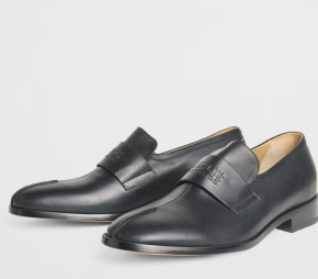MM6 Maison Margiela Leather Debossed Logo Loafers 2