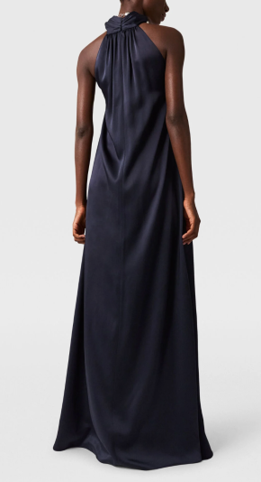 Stella McCartney Navy Satin Embellished Gown 5