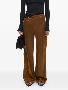 Aeron Gold Satin Straight-Leg Fjord Trousers 3
