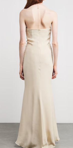 Roland Mouret Silk Embellished Halterneck Maxi Dress 2